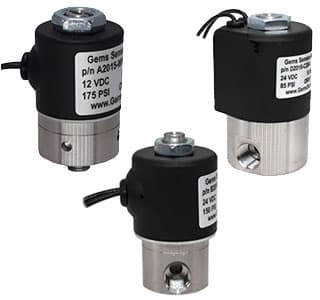 Gems Sensors general purpose miniature solenoid valve models