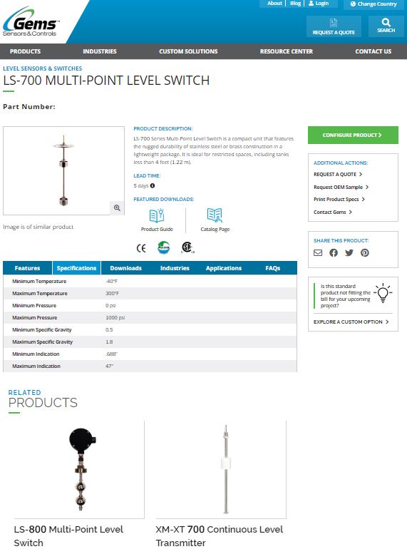 Introducing the new Gems Sensors
