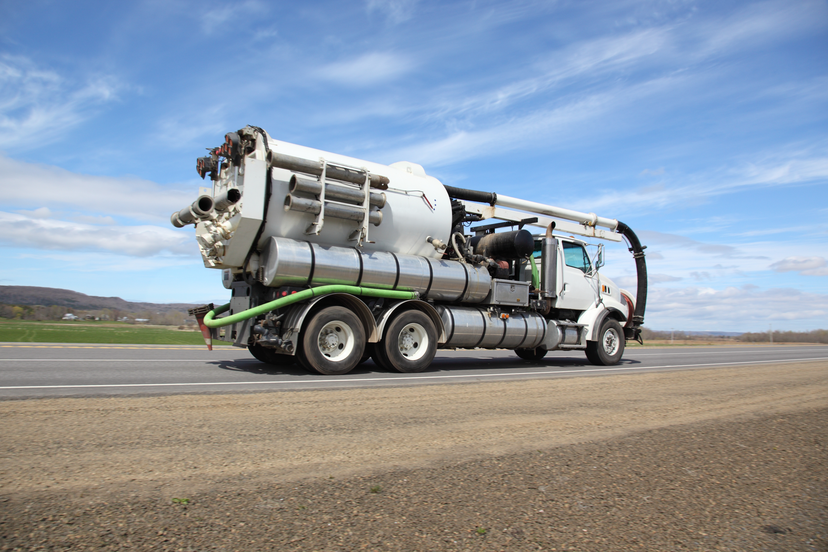 Vacuum Truck on Highway
