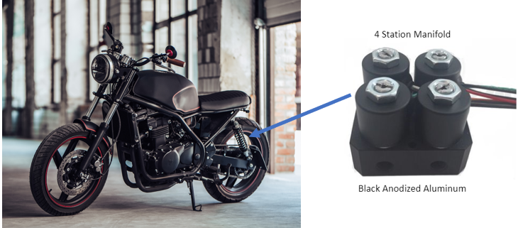 motocycle and manifold