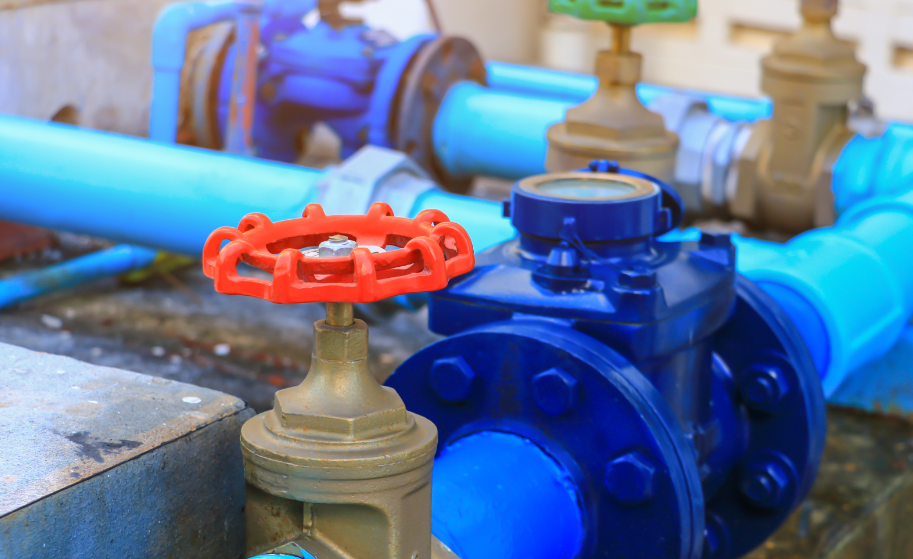 water valve red