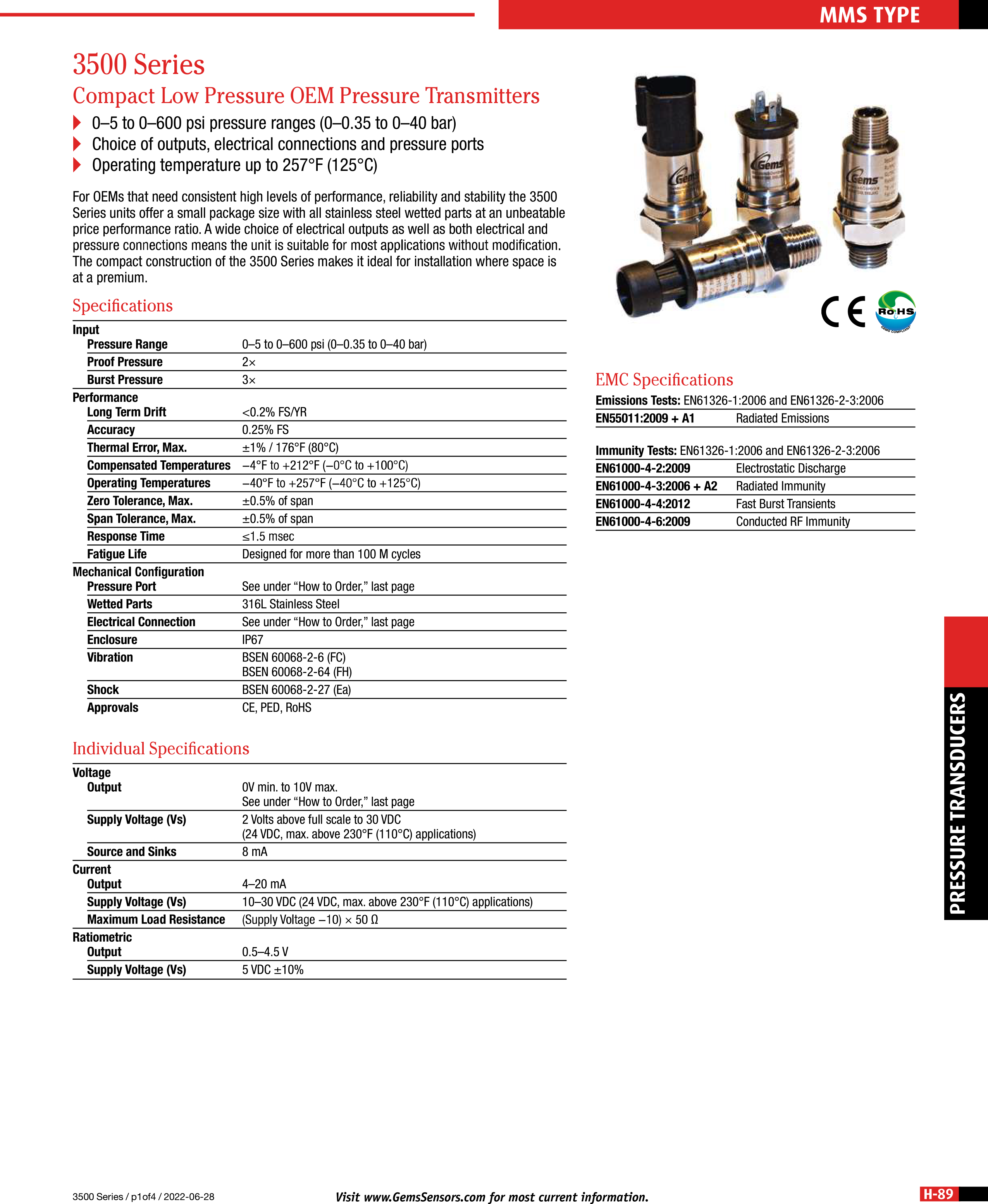 3500 Series Pressure Transmitter