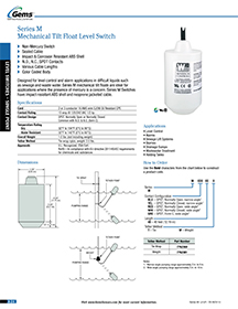 Series M - Mechanical Tilt Float Level Switch – Newterra