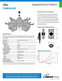 Gems Sensors Catalog, Integrated Sensor Solutions - TurboFlow®