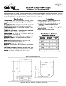 Installation Instructions | Gems Sensors | Gem Sensors Wiring Diagrams | | Gems Sensors