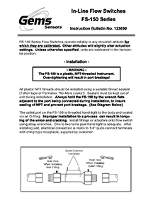 FS-150, 129663 | Gems Sensors