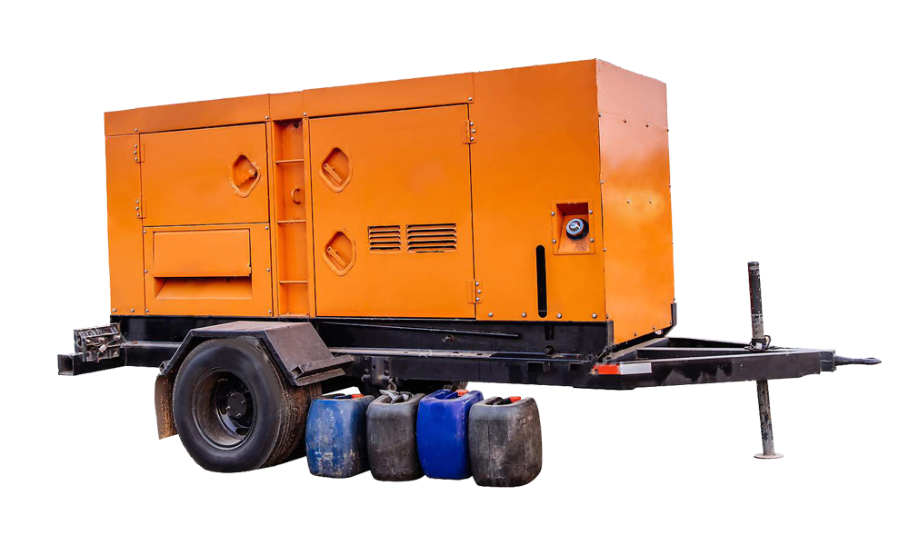 Diesel power generator with fuel tank