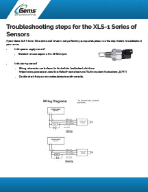 XLS 1 Series Troubleshooting