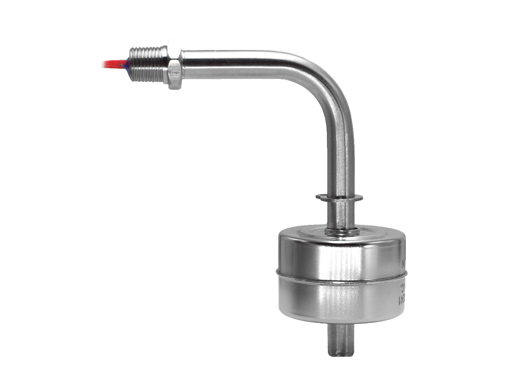 1 Diameter Gems Sensors 26791 PTFE Float Single Point Rugged Compact Alloy Level Switch with 316 Stainless Steel Stem and Mounting 3/4 Actuation Level 1/8 NPT Male Normally Open 